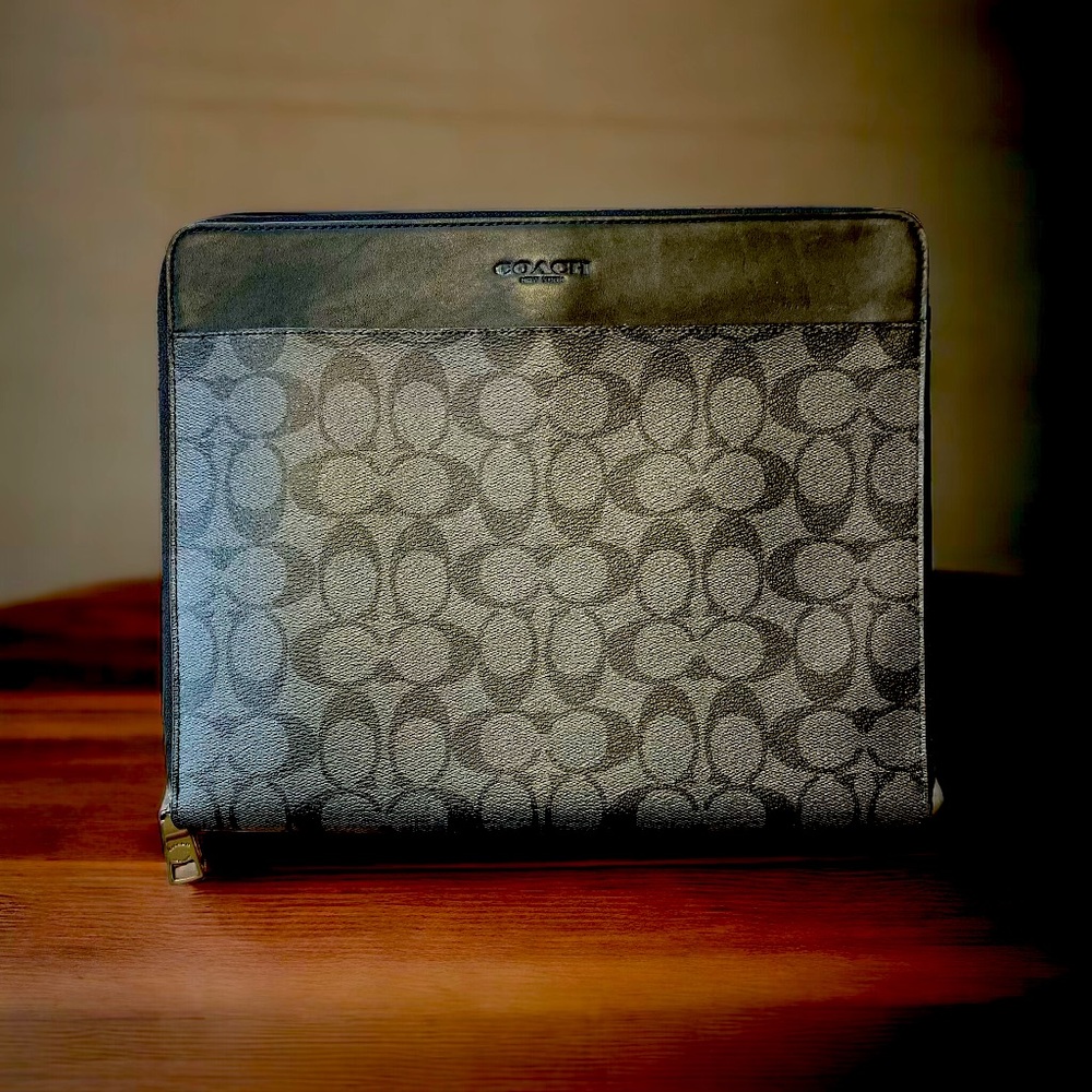 NWT Coach black Tech Case